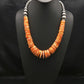Navajo Spiny Oyster Graduated Necklace | Sterling Silver | Authentic Native American | 23" | 3085