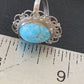 Southwestern Old Pawn Navajo Blue Turquoise Ring | Sterling Silver | Sz 5 | Authentic Native American Handmade | 10781