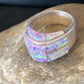Navajo Pink Opal Inlay Band Ring | Sz 6.5 | Authentic Native American Handmade | 14161