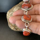 Navajo Red Coral Multi-Stone Necklace Pendant | Authentic Native American Sterling Silver | Multi-Stone | 13245