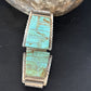 Authentic Navajo Men's Wristwatch | Blue Turquoise Inlay | Sterling Silver Tips | Native American Jewelry | 14395