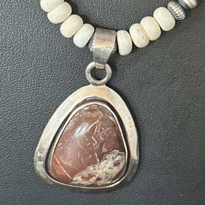 Navajo Wild Horse Turquoise Necklace Pendant | Sterling Silver | Authentic Native American Handmade | 14607 - Masha USA