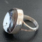 Native American Men's Navajo White Buffalo Turquoise Ring | Sterling Silver | Sz 8 | 1824