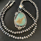 Men's Navajo Blue Dry Creek Turquoise Pendant Necklace | Sterling Silver | 12972