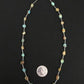 Liquid Silver Heishi Turquoise Bead Necklace | 20" | Authentic Native American Handmade | 1091