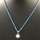 Navajo Opal Pendant with Lapis Beads | Sterling Silver Necklace | 17" | Authentic Native American Handmade | 10122