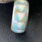 Navajo Blue Turquoise Inlay Ring | Sterling Silver | Sz 11 | Authentic Native American Handmade | 12562