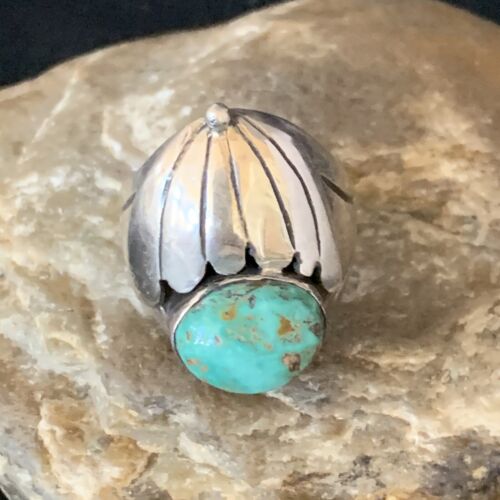 Native American Men's Navajo Green Royston Turquoise Ring | Sterling Silver | Sz 11 | 13857