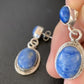 Navajo Denim Lapis Dangle Earrings | Sterling Silver | 1.1" | Authentic Native American Handmade | 1704