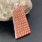 Native American Zuni Red Coral Corn Inlay Pendant | Sterling Silver | 2.5" | 12090