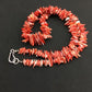 Navajo Red Spiky Spiny Oyster Necklace | Sterling Silver | Authentic Native American | 18" | 4772