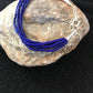 Blue Stabilized Lapis Heishi Bracelet | Sterling Silver | 5-Strand | 7" | 13598