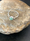 Navajo Green Turquoise Ring | Sterling Silver | Sz 6.5 | Authentic Native American Handmade | 10816
