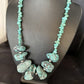 Navajo Chunky Blue Turquoise Nugget Necklace | Sterling Silver | Authentic Native American Handmade | 20" | 14418