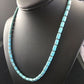Native American Sterling Silver Blue Turquoise Necklace | 18" | 10011