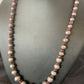 Navajo Pearl Purple Spiny Oyster Bead Necklace | Sterling Silver | Hand Stamped | Authentic Native American Jewelry | Single Strand | 11877