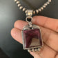 Navajo Purple Spiny Necklace Pendant | Sterling Silver | Authentic Native American Handmade | 13625