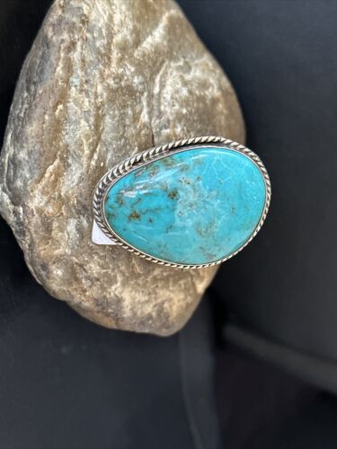 Sterling Silver Blue Kingman Turquoise Ring | Sz 9 | 00125