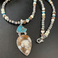 Navajo Wild Horse Turquoise Pendant Necklace | Authentic Native American Sterling Silver | Multi-Stone | 13294