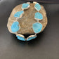 Navajo Blue Kingman Turquoise Rough Pendant Necklace | Sterling Silver | 18" | Authentic Native American Handmade | 11626