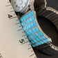 Men's Zuni Sterling Silver Watch with Blue Turquoise Inlay Tips | Authentic Native American Jewelry | 2119