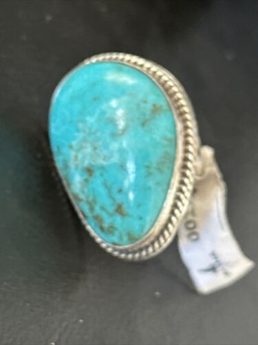 Sterling Silver Blue Kingman Turquoise Ring | Sz 9 | 00125