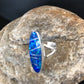 Native American Navajo Blue Opal Inlay Ring | Sterling Silver | Sz 4.5 | 8383