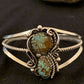 Native American Navajo Turquoise #8 Cuff Bracelet | Sterling Silver | Authentic Handmade | 344