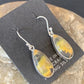 Native American Women's Navajo Bumblebee Jasper Earrings Set | Sterling Silver | Handmade | 1561