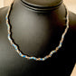 Southwestern Sterling Silver Necklace | Lapis & Opal Inlay Pendant | 16" | 01426