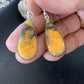 Native American Women's Navajo Bumblebee Jasper Earrings | Sterling Silver | Handmade | 12027