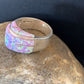 Navajo Pink Opal Inlay Band Ring | Sz 9 | Authentic Native American Handmade | 12407