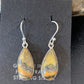 Native American Navajo Bumblebee Jasper Earrings Set | Sterling Silver | Authentic Handmade | 1562