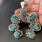 Navajo Spiderweb Turquoise Naja Pendant | Sterling Silver | Authentic Native American Handmade | 2225