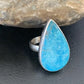 Navajo Blue Kingman Turquoise Ring | Sterling Silver | Sz 6.5 | Authentic Native American Handmade | 11614