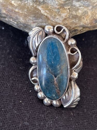 Navajo Blue Lapis Ring | Sterling Silver | Sz 10 | Authentic Native American Handmade | 1205