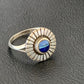 Native American Women's Navajo Blue Lapis Sugilite Inlay Ring | Sz 7 | 11200