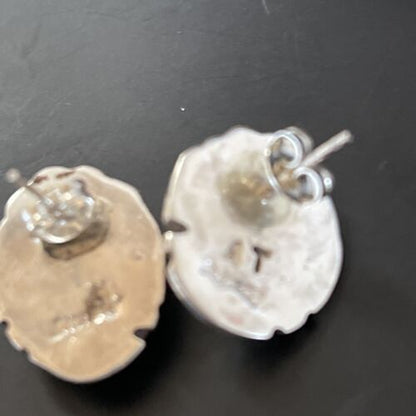 Navajo Sugilite Earrings | Sterling Silver Post Stud | Authentic Native American Handmade | 0.5" | 2070