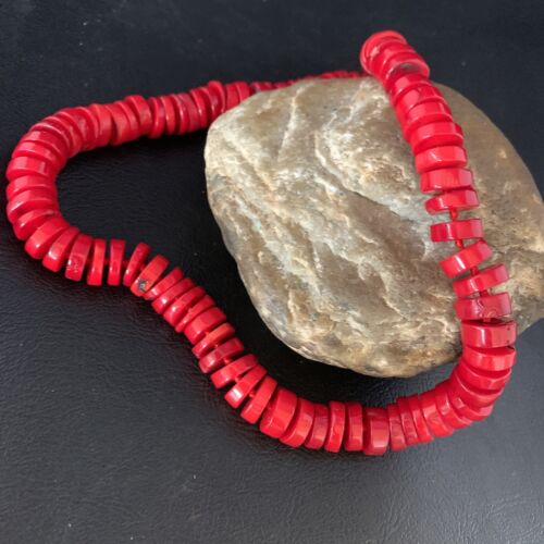 Women's Navajo | Bamboo Coral Strand Necklace | Sterling Silver | 18" | Authentic Native American Handmade | 13519