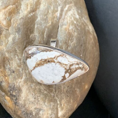 Native American Women's Wild Horse Turquoise Ring | Sz 8 | Sterling Silver | 14031