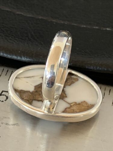 Navajo Wild Horse Turquoise Ring | Sz 8.5 | Sterling Silver | Authentic Native American Handmade | 10492