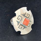 Native American Orange Spiny Oyster Navajo Ring | Sterling Silver | Sz 8 | 13717
