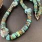 Chunky Men's Navajo Spiderweb Turquoise Heishi Necklace | Sterling Silver | 21" | 124504