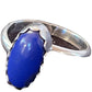 Native American Navajo Navy Blue Lapis Ring | Sterling Silver | Sz 6 | 1128