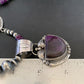 Navajo Pearls Sterling Silver Purple Sugilite Bead Necklace with 3 Pendants | 10869