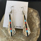 Navajo Multi-Color Turquoise Coral Lapis Inlay Earrings | Sterling Silver | 1.5" | 1710
