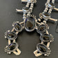 Navajo Pearls Black Onyx Squash Blossom Necklace | Sterling Silver | Authentic Native American Handmade | 12724