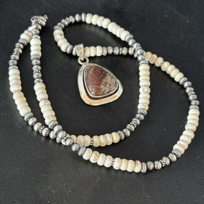 Navajo Wild Horse Turquoise Necklace Pendant | Sterling Silver | Authentic Native American Handmade | 14607 - Masha USA