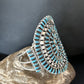 Navajo Blue Turquoise Cuff Bracelet | Sterling Silver | Authentic Native American Handmade | 14597