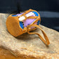Handmade Miniature Leather Drum Car Charm | 2" Mirror Dangler | Authentic Native American | 8924